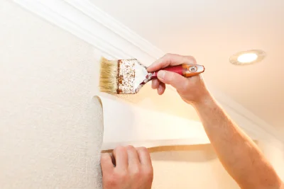 Pose de papier peint à Surin — revêtements muraux et toiles de verre